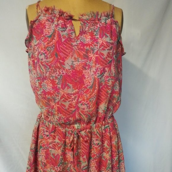 Casual Floral Printed, Lightweight Fabric Dress - Picture 2 of 6